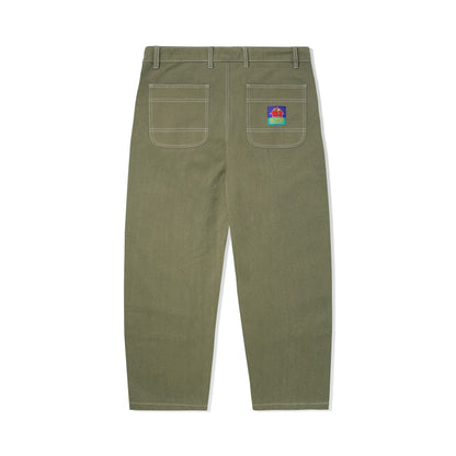 Butter Goods Washed Canvas Double Knee Pants - Fern
