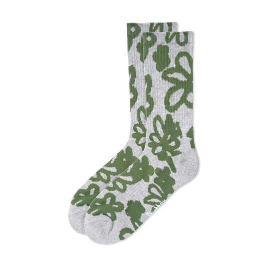 Butter Goods Flower Socks - Grey