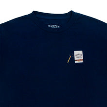 Load image into Gallery viewer, Quartersnacks Smokers Warning Snackman Tee - Navy