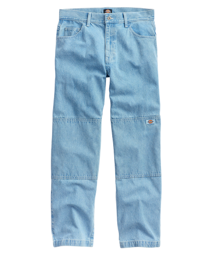 Dickies Loose Fit Double Knee Denim Pant - Lightwash Blue