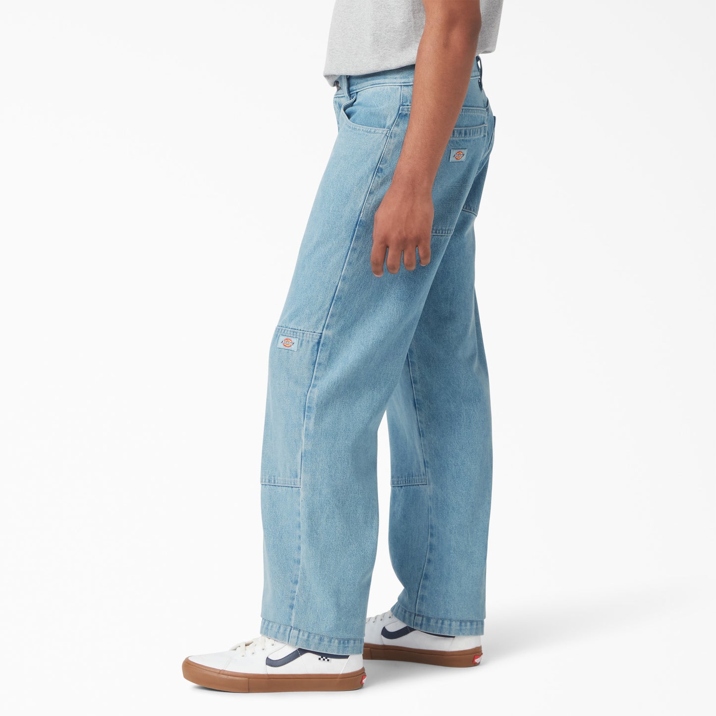 Dickies Loose Fit Double Knee Denim Pant - Lightwash Blue