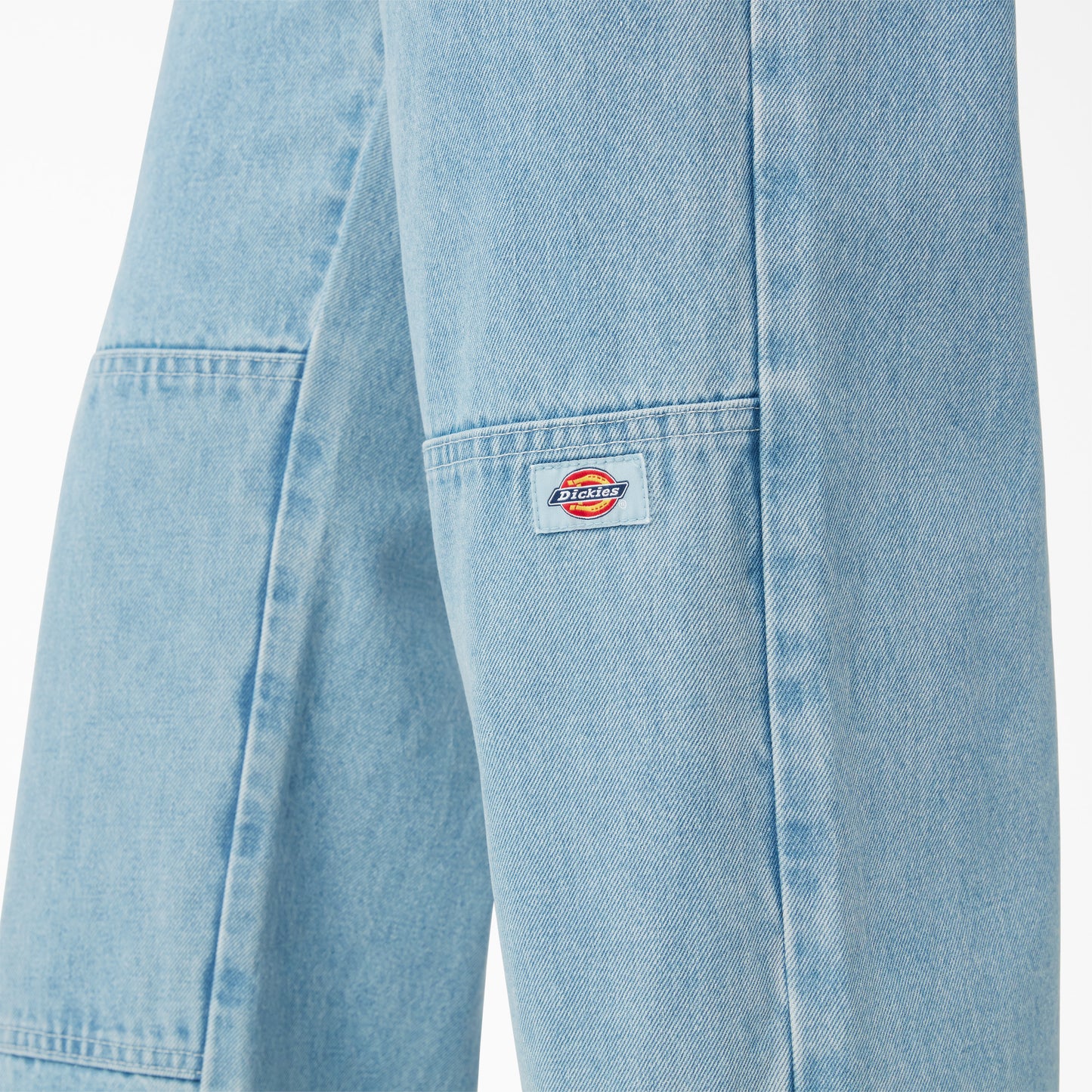 Dickies Loose Fit Double Knee Denim Pant - Lightwash Blue