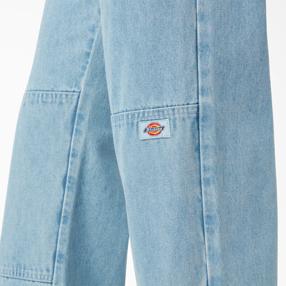 Dickies Loose Fit Double Knee Denim Pant - Lightwash Blue