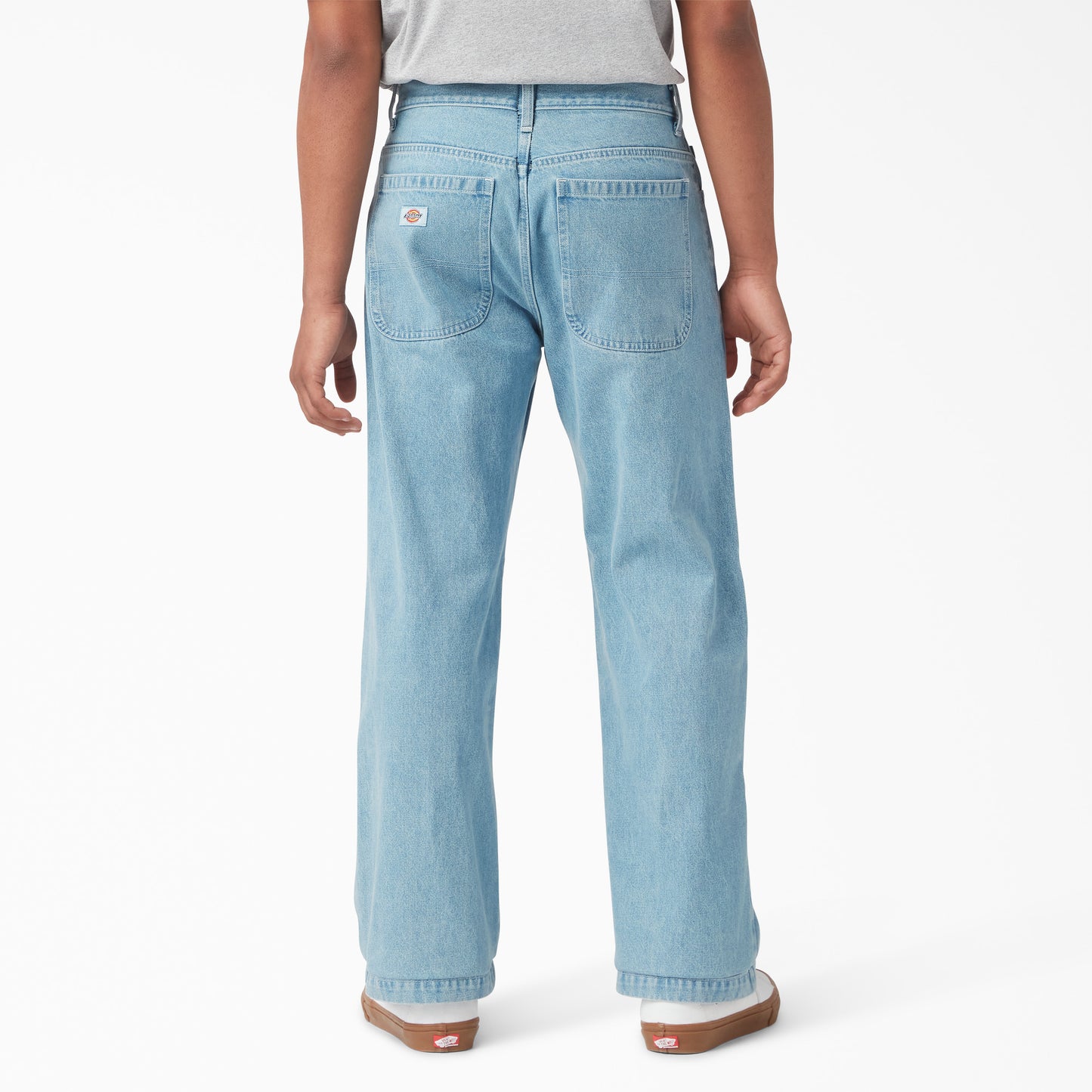 Dickies Loose Fit Double Knee Denim Pant - Lightwash Blue