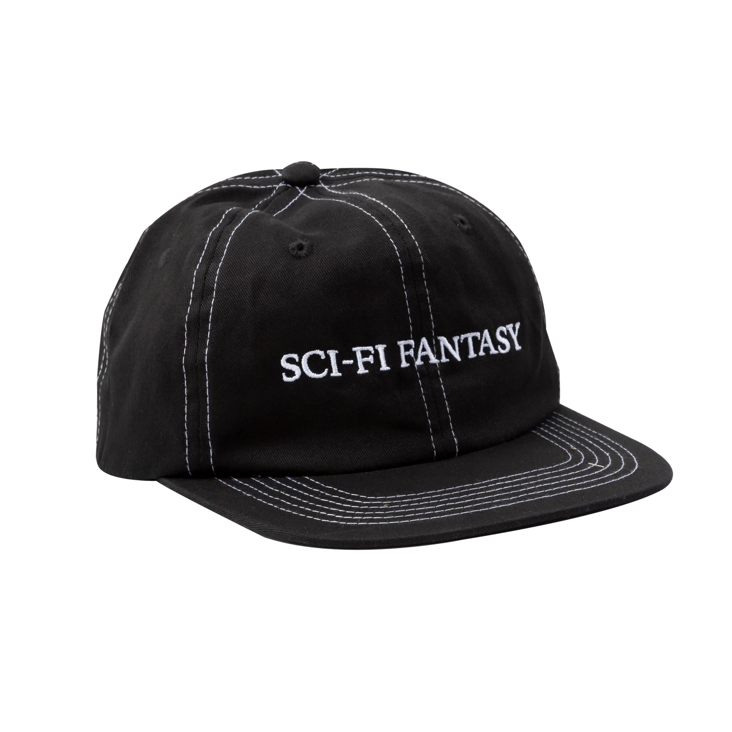 Sci-Fi Fantasy Flat Logo Hat - Black