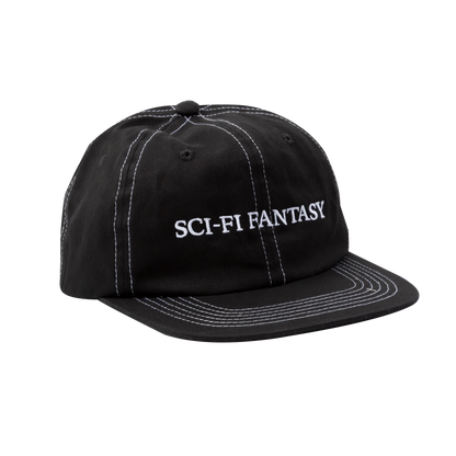 Sci-Fi Fantasy Flat Logo Hat - Black