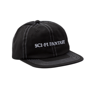 Sci-Fi Fantasy Flat Logo Hat - Black