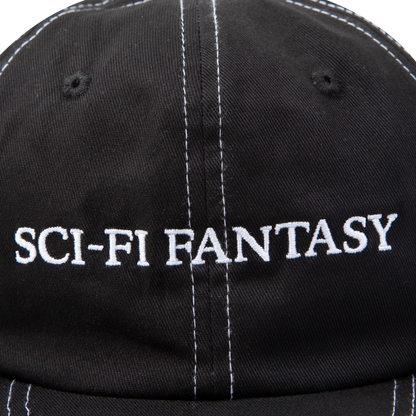 Sci-Fi Fantasy Flat Logo Hat - Black