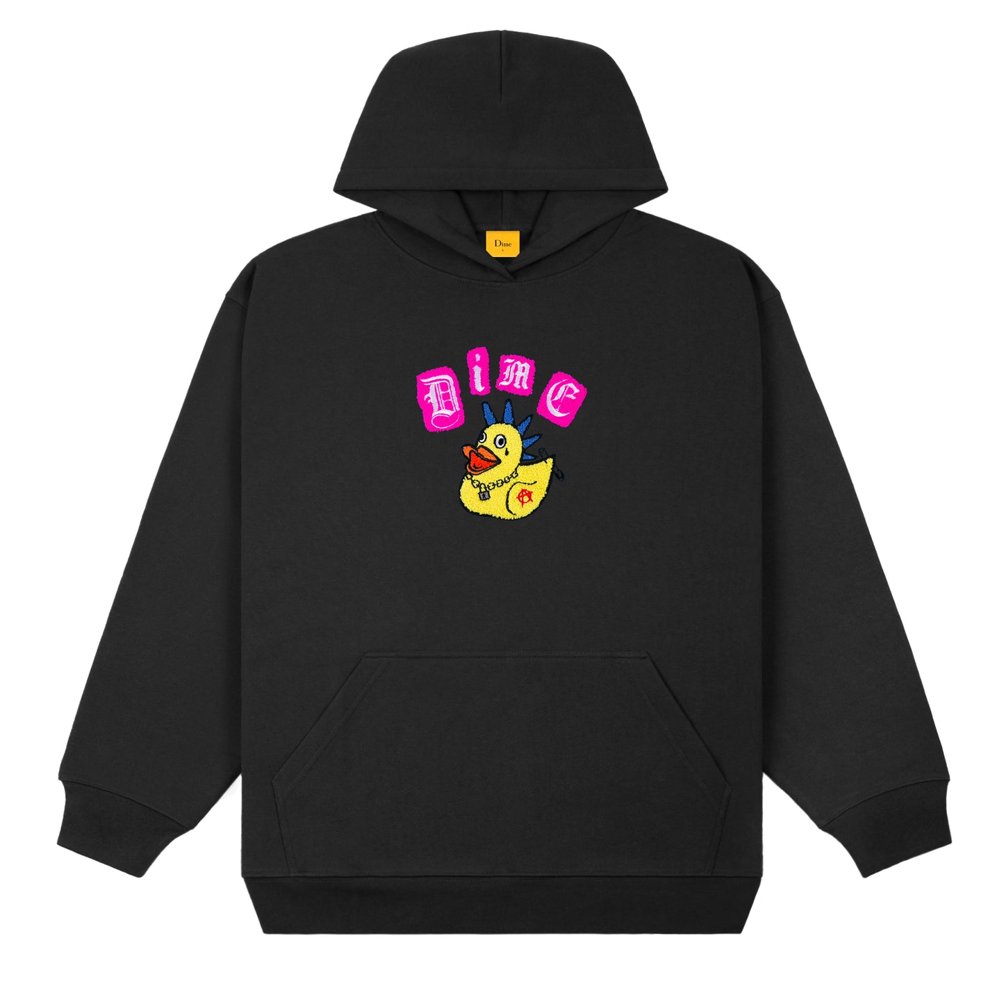 Dime Rebel Chenille Hoodie - Black