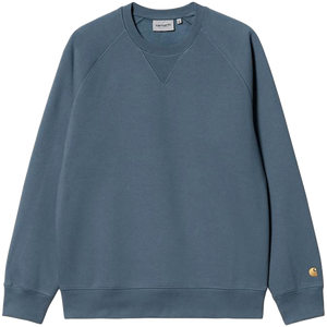 Carhartt WIP Chase Crewneck - Storm Blue/Gold