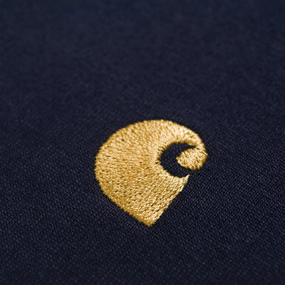 Carhartt WIP Chase Tee - Dark Navy/Gold