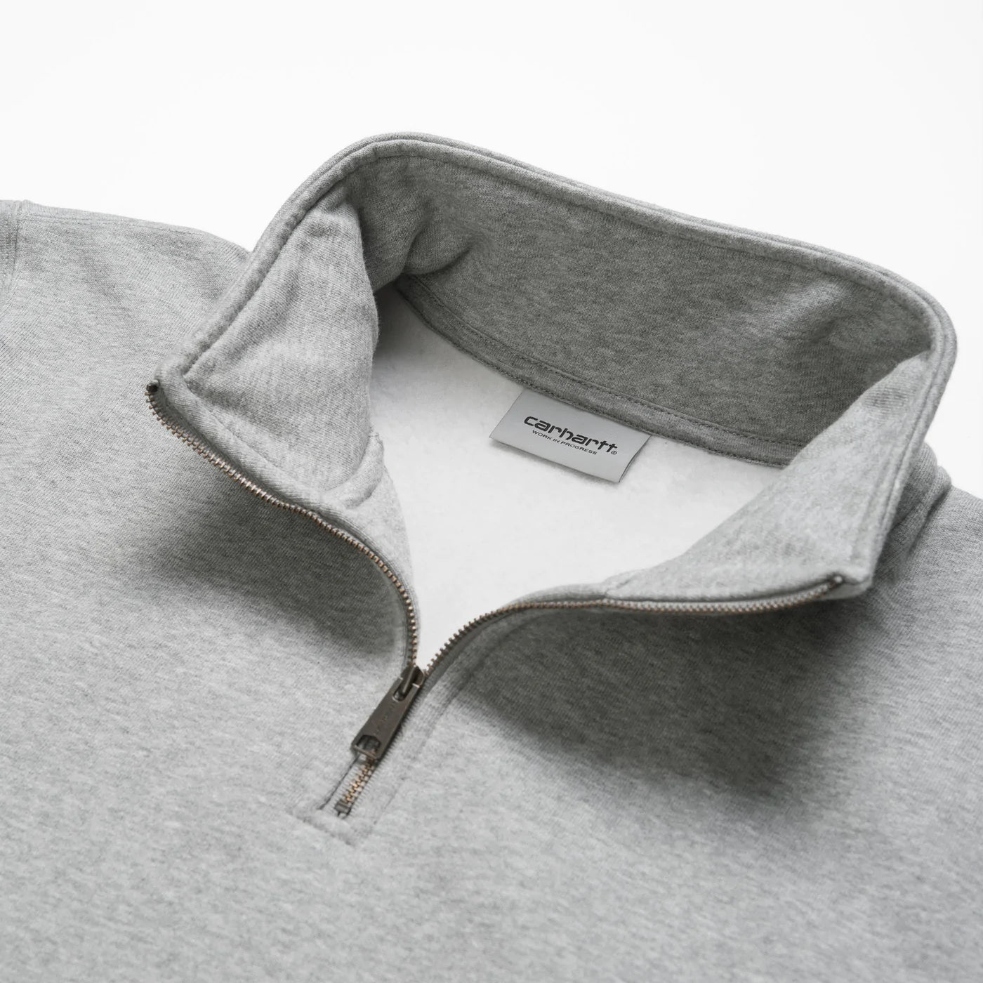 Carhartt WIP Chase Neck Zip Sweatshirt - Grey Heather