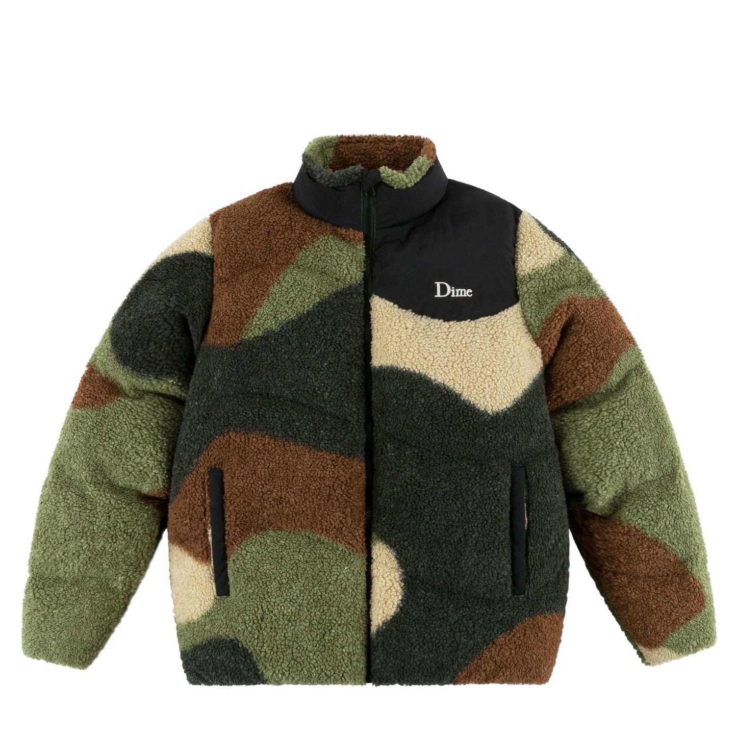 Dime Sherpa Puffer Jacket - Camo