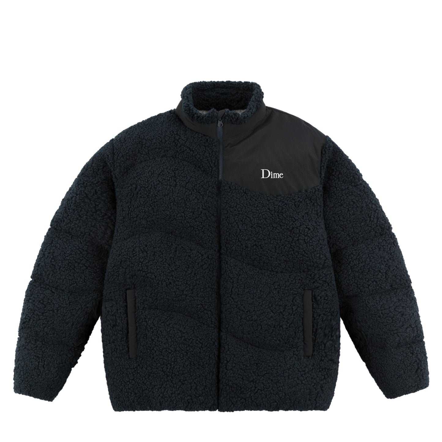 Dime Sherpa Puffer Jacket - Navy