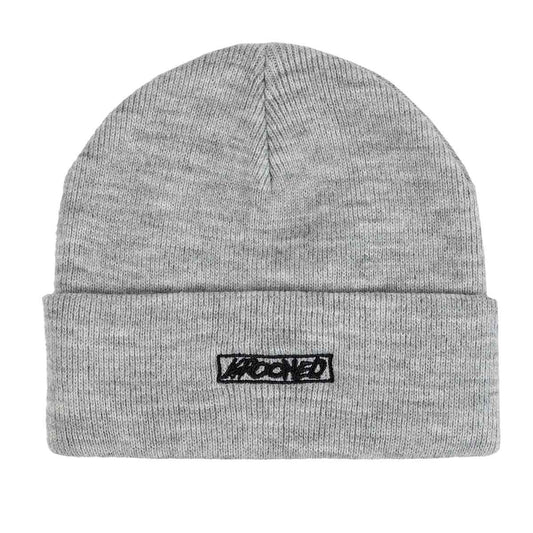 Krooked Moonsmile Script Cuff Beanie - Heather/Black