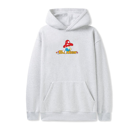 Butter Goods x The Smurfs Lazy Logo Pullover Hood - Ash Grey