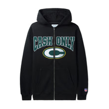 Load image into Gallery viewer, Cash Only League Zip Thru Pullover Hood - Black