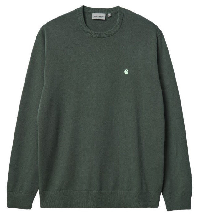 Carhartt WIP Madison Sweater - Hemlock Green/Pale Spearmint