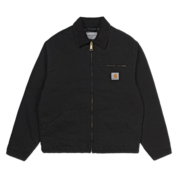 Carhartt WIP OG Detroit Jacket - Black/Black Aged Canvas