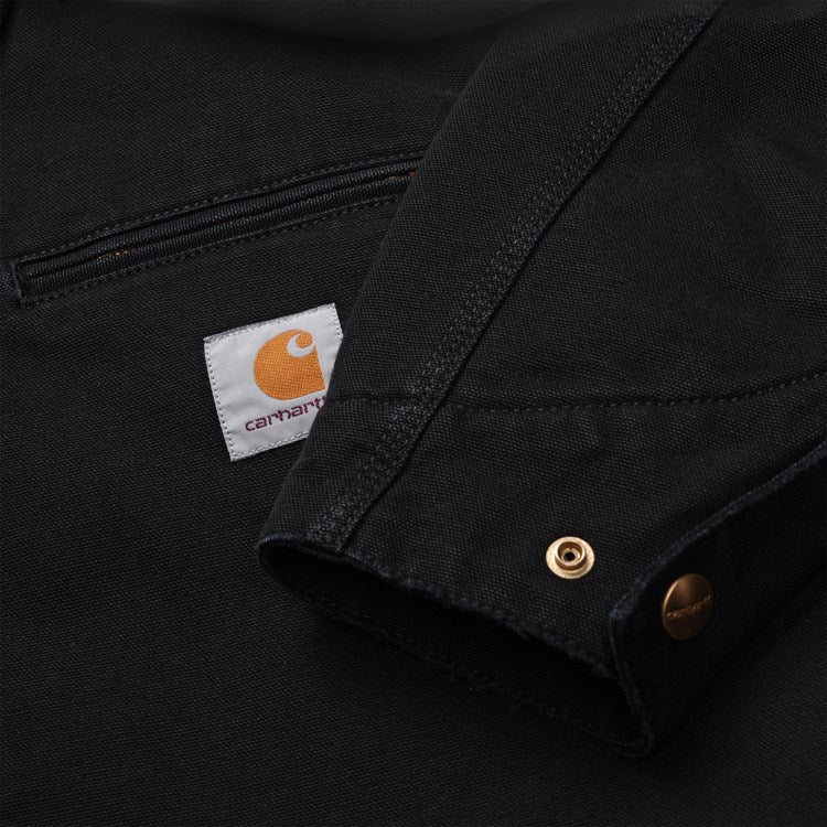 Carhartt WIP OG Detroit Jacket - Black/Black Aged Canvas