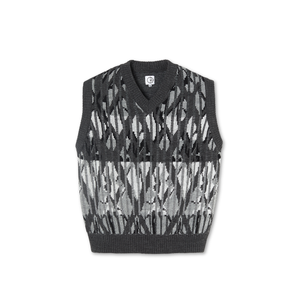 Polar Paul Knit Sweater Vest - Grey