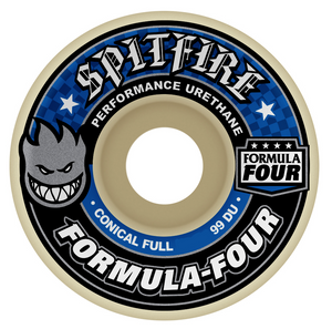 Spitfire Formula Four Conical Full Wheels - 99D 53mm Blue Print
