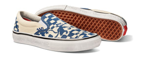 Vans X Krooked By Natas For Ray Barbee Skate Slip On - Blue/White
