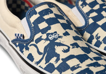 Load image into Gallery viewer, Vans X Krooked By Natas For Ray Barbee Skate Slip On - Blue/White
