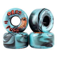 Load image into Gallery viewer, Welcome Orbs Pugs Wheels - 85A 54mm Black/Blue