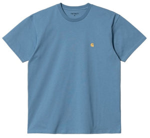 Carhartt WIP Chase Tee - Icy Water/Gold