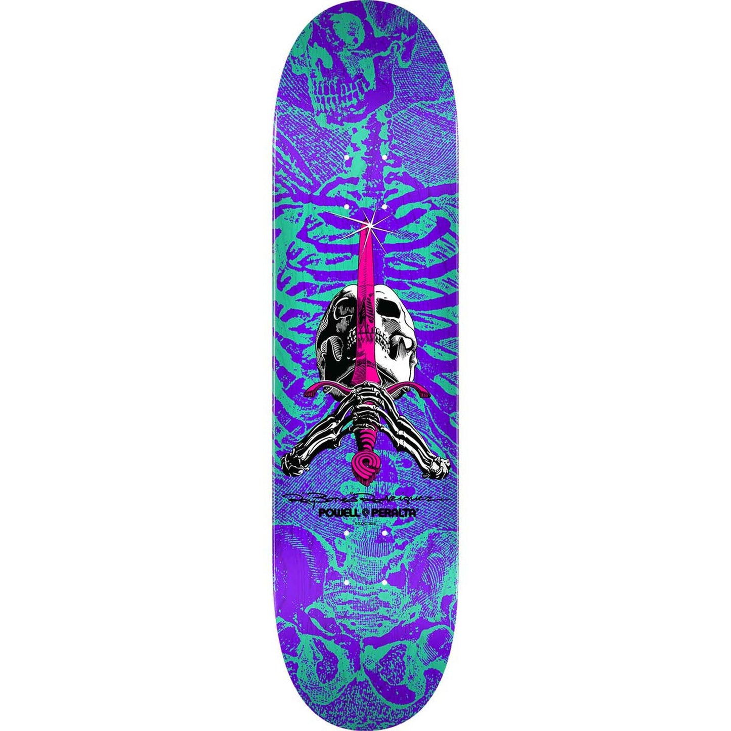 Powell Peralta Skull & Sword Turquoise/Purple Deck - 8.25