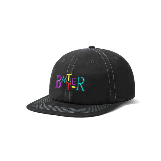 Butter Goods Scope 6 Panel Hat - Black