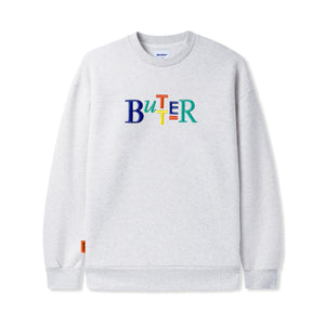 Butter Goods Embroidered Scope Crewneck - Ash Grey