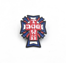 Load image into Gallery viewer, Dogtown USA Logo Cross Enamel Pin