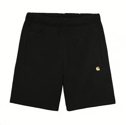 Carhartt WIP Chase Sweat Short - Black/Gold