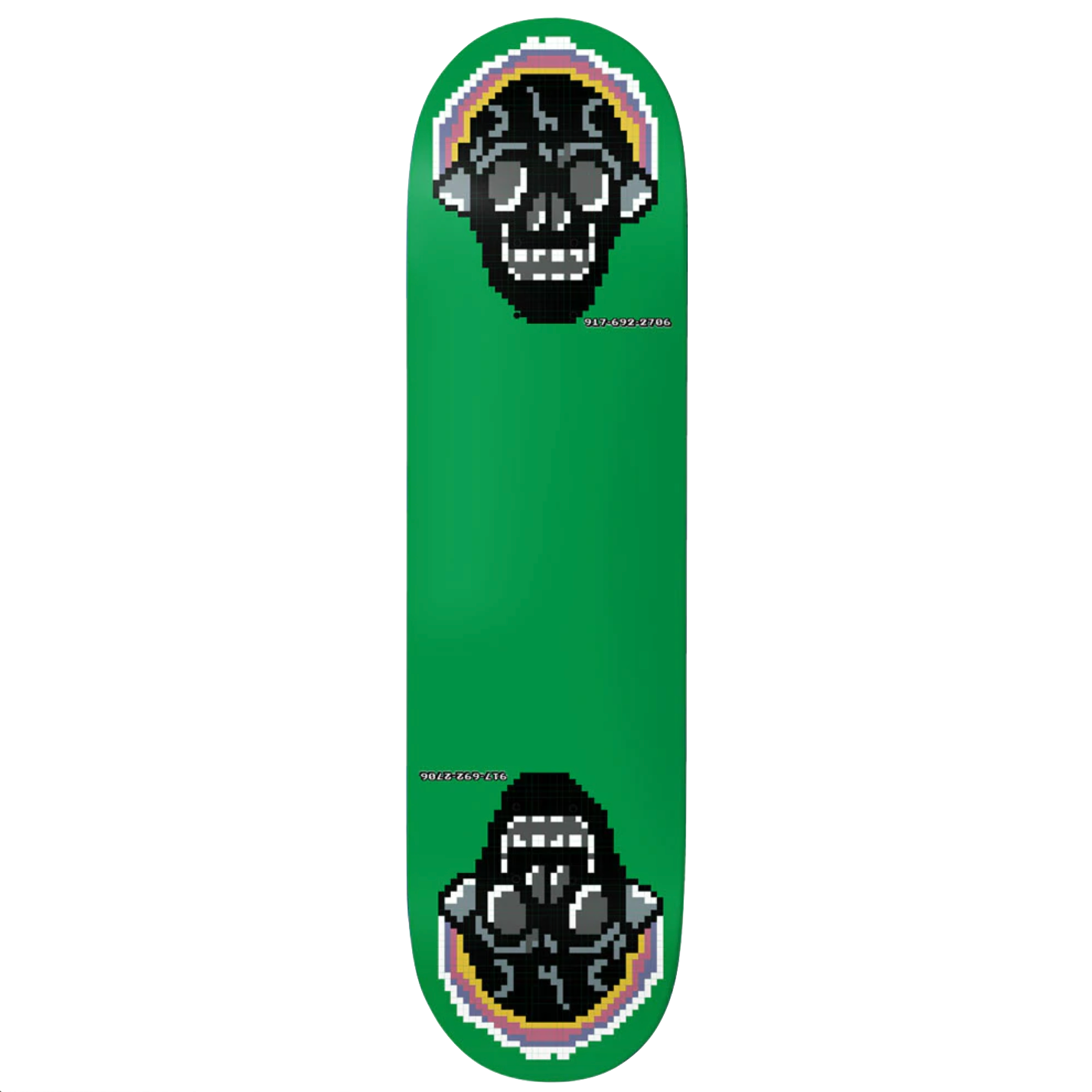 Call Me 917 Green Skull Slick Deck - 8.0