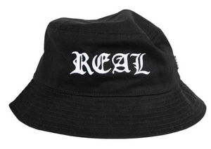 Real Script Bucket Hat - Black