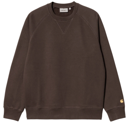 Carhartt WIP Chase Crewneck - Dark Umber / Gold