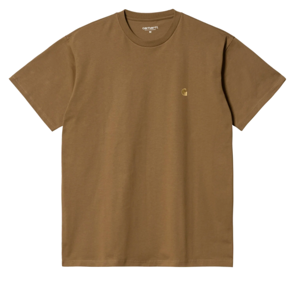 Carhartt WIP Chase Tee - Hamilton Brown / Gold