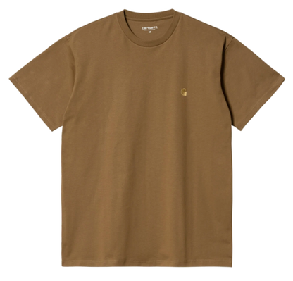 Carhartt WIP Chase Tee - Hamilton Brown / Gold