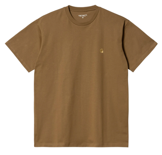 Carhartt WIP Chase Tee - Hamilton Brown / Gold