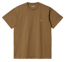 Load image into Gallery viewer, Carhartt WIP Chase Tee - Hamilton Brown / Gold