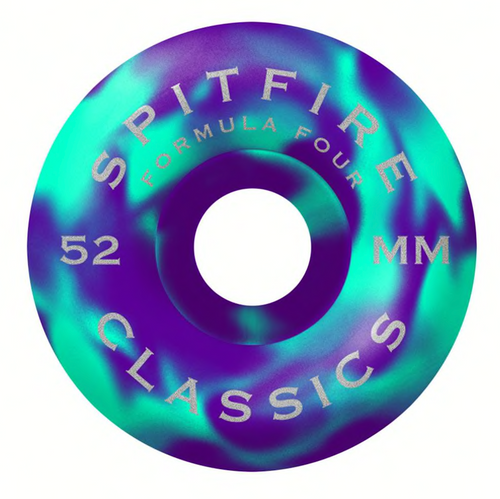 Spitfire Formula Four Swirled Classic Teal/Purple Wheels - 99D 52mm