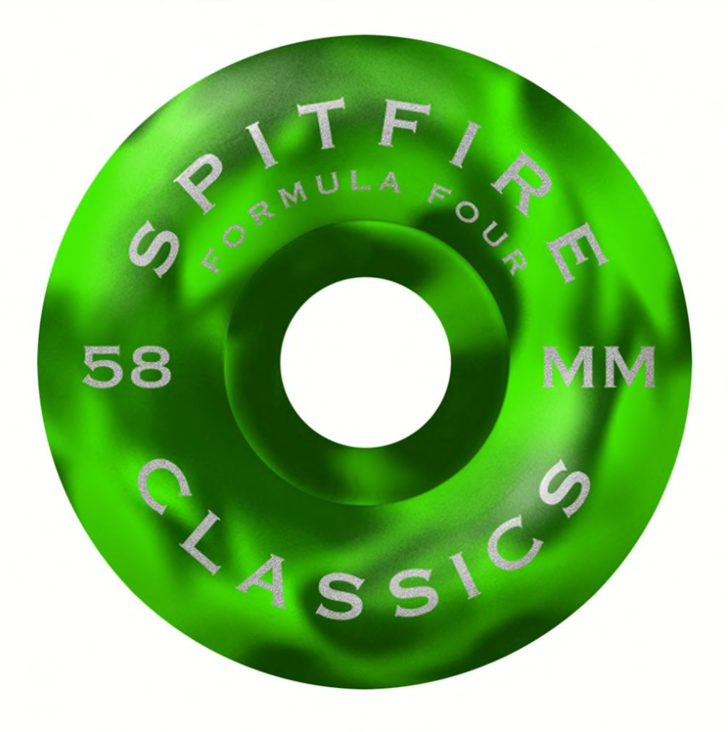 Spitfire Formula Four Swirled Classic Lime/Green Wheels - 99D 58mm