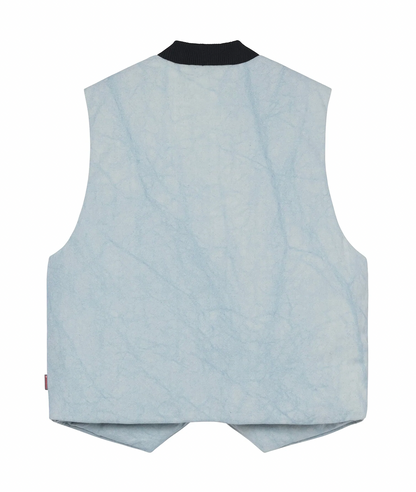 Stussy Washed Canvas Primaloft Vest - Light Blue