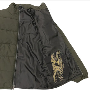 Antihero Basic Eagle Quilted Custom Jacket - Olive