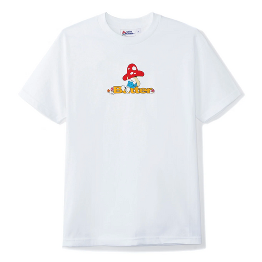 Butter Goods x The Smurfs Lazy Logo Tee - White