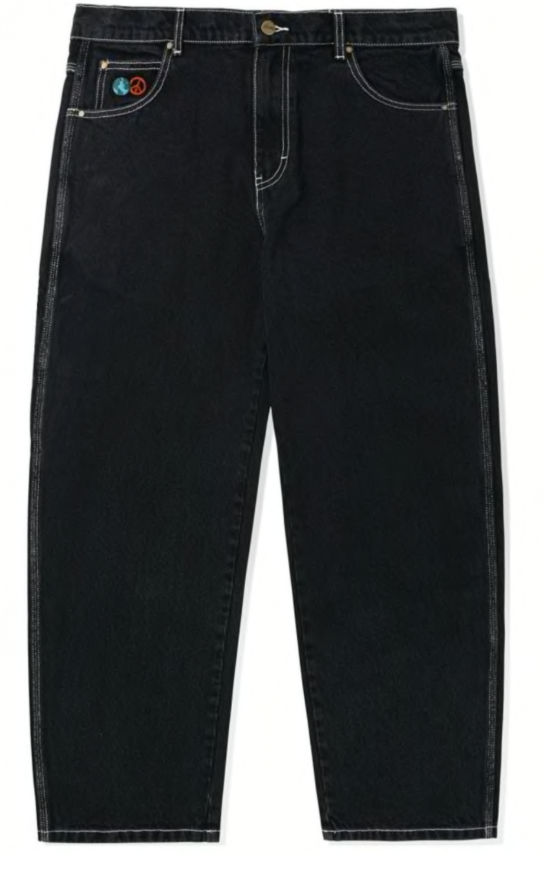 Butter Goods World Peace Denim Jeans - Washed Black