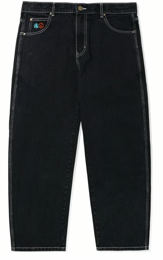 Butter Goods World Peace Denim Jeans - Washed Black