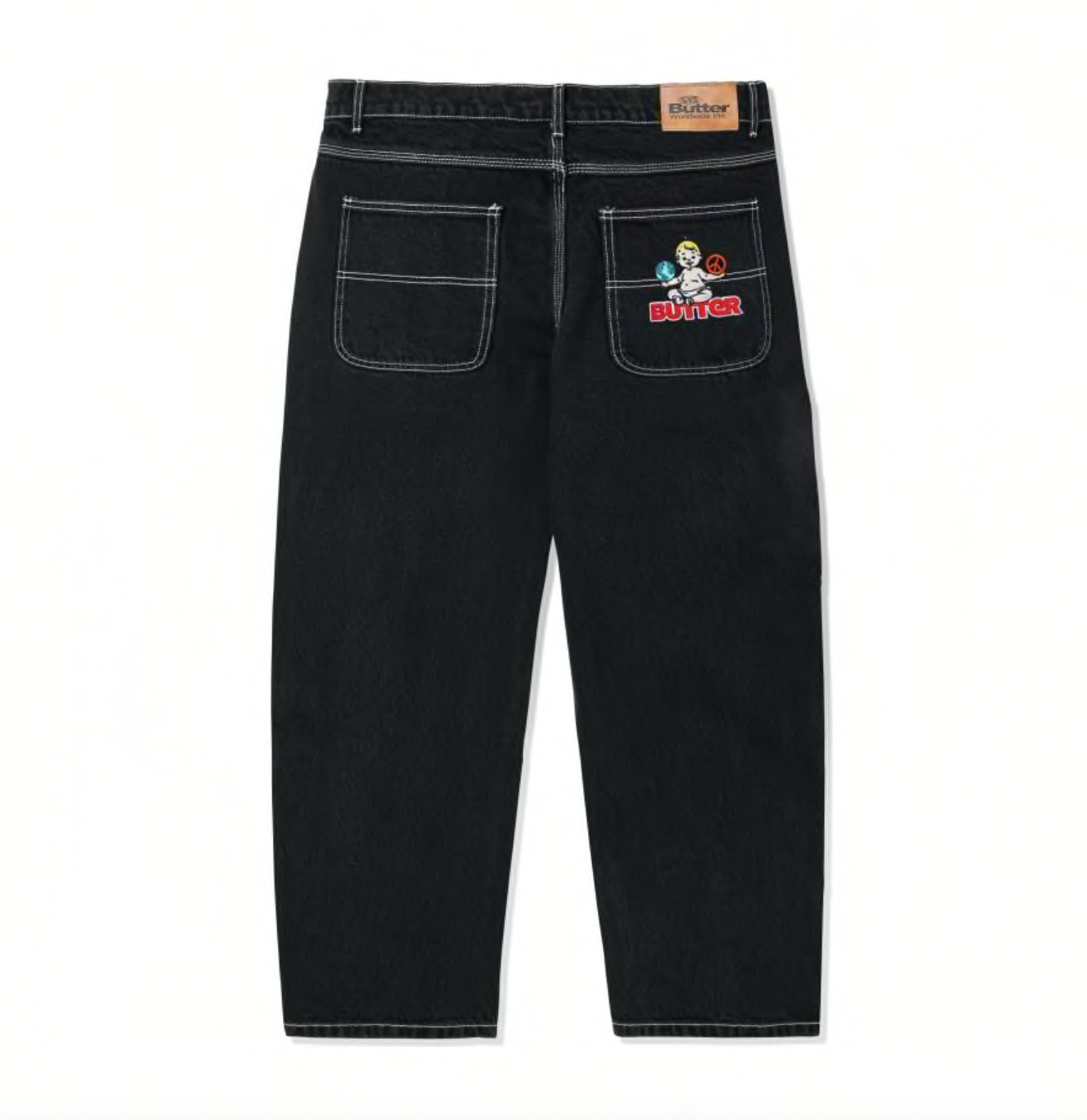 Butter Goods World Peace Denim Jeans - Washed Black